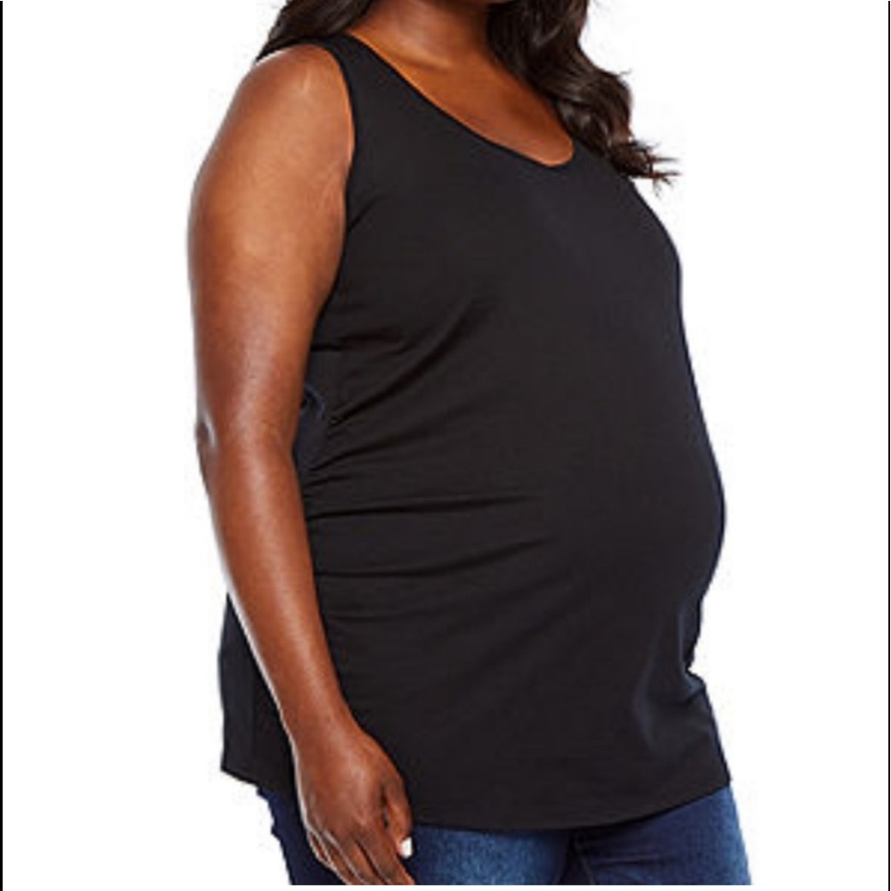 NWT 1X Black Belle Sky Maternity Tank Top